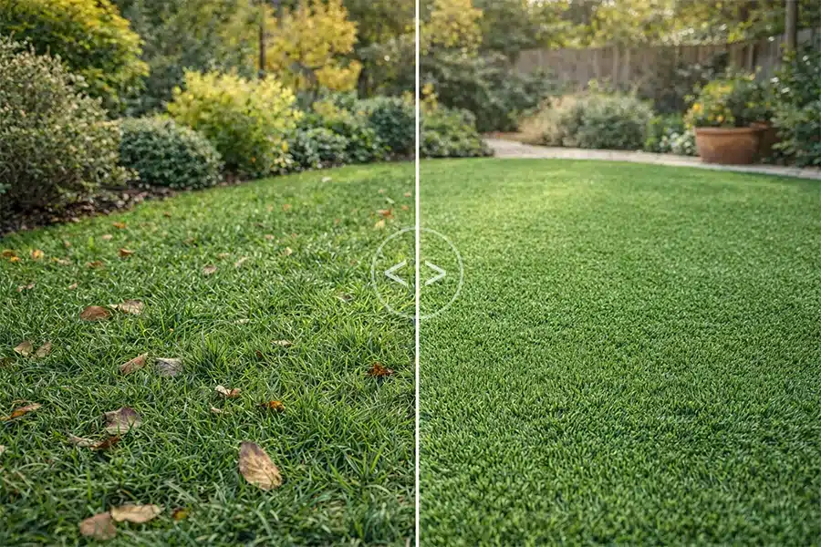 Diferencia césped artificial y natural