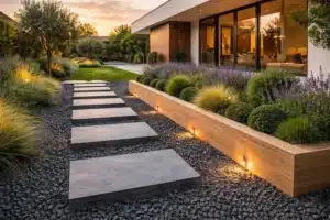 Elementos decorativos que transforman un jardín moderno