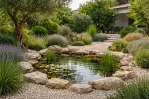 Paisajismo natural: cómo integrar agua y piedra en el jardín